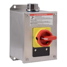 Schneider Electric Non-Fusible Disconnect Switch; 3-Pole; 20A; Enclosed; NEMA 4X; Rotary; Selector Switch; UL 508
